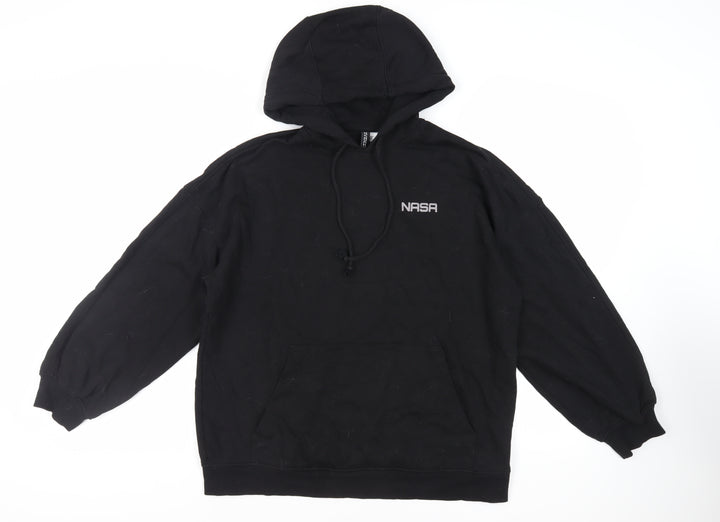 Divided by H&M Womens Black Cotton Pullover Hoodie Size S Pullover - NASA