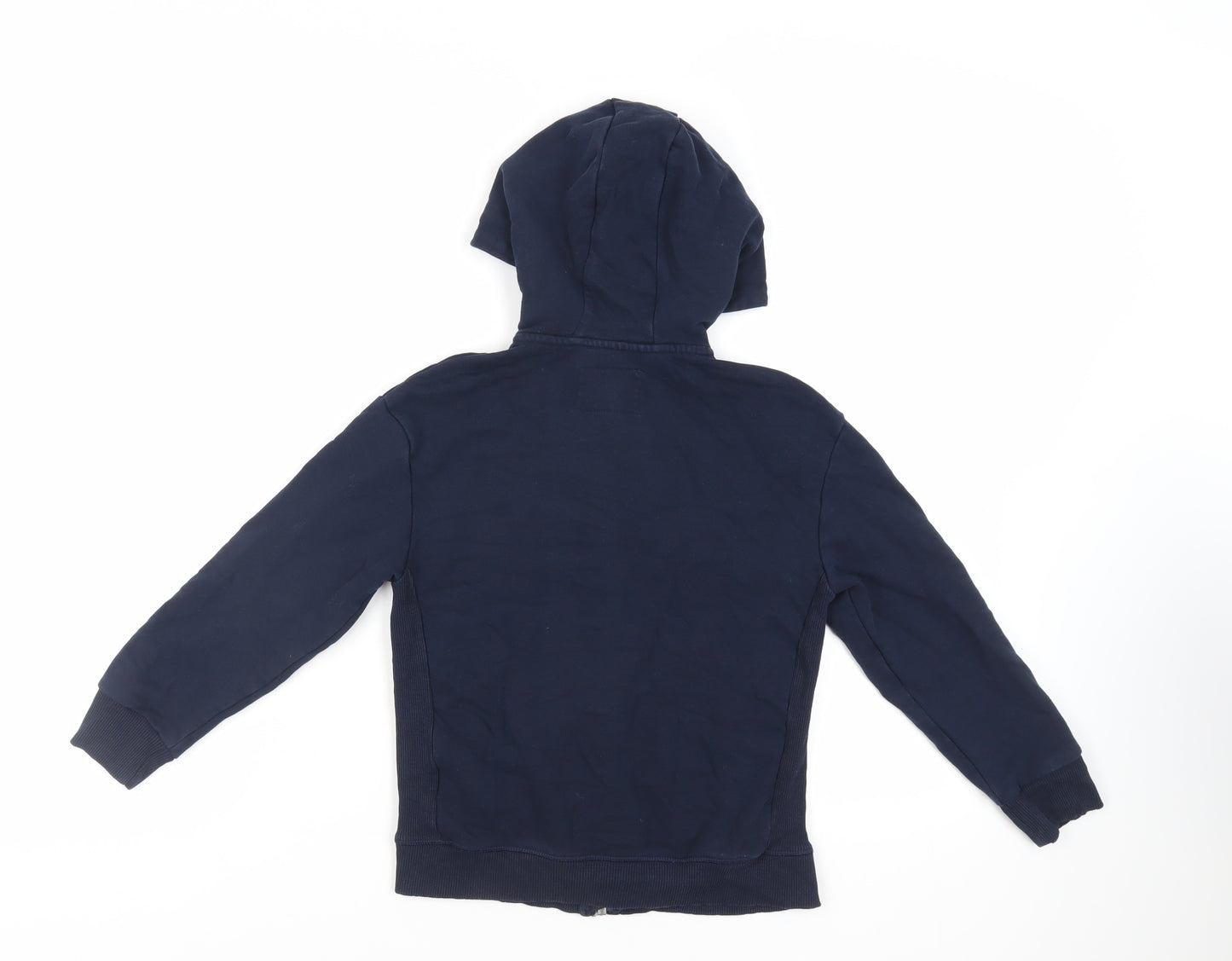 Marks and Spencer Boys Blue Cotton Full Zip Hoodie Size 8-9 Years Zip