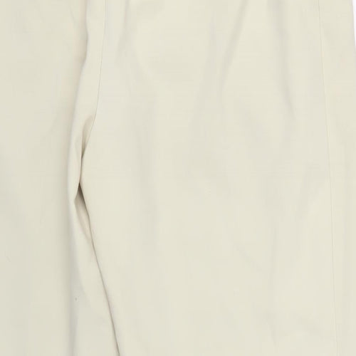 Zara Womens Beige Polyester Chino Trousers Size L L27 in Regular Zip