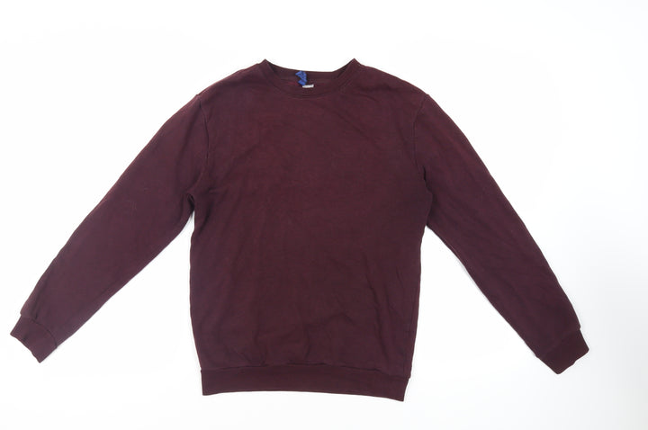 H&M Mens Purple Cotton Pullover Sweatshirt Size XS