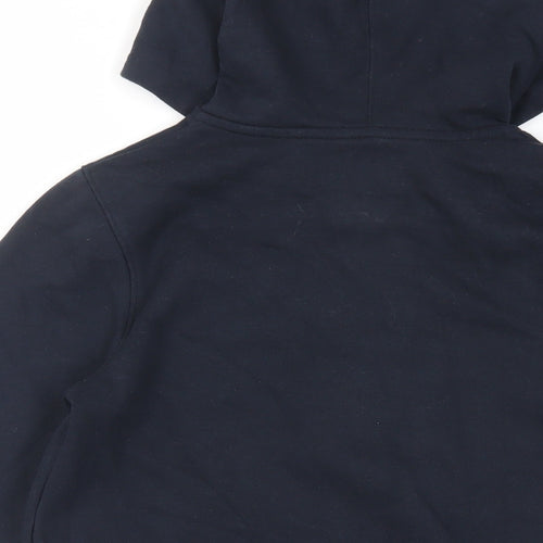 Under armour Boys Blue Cotton Full Zip Hoodie Size M Zip - Logo Pockets