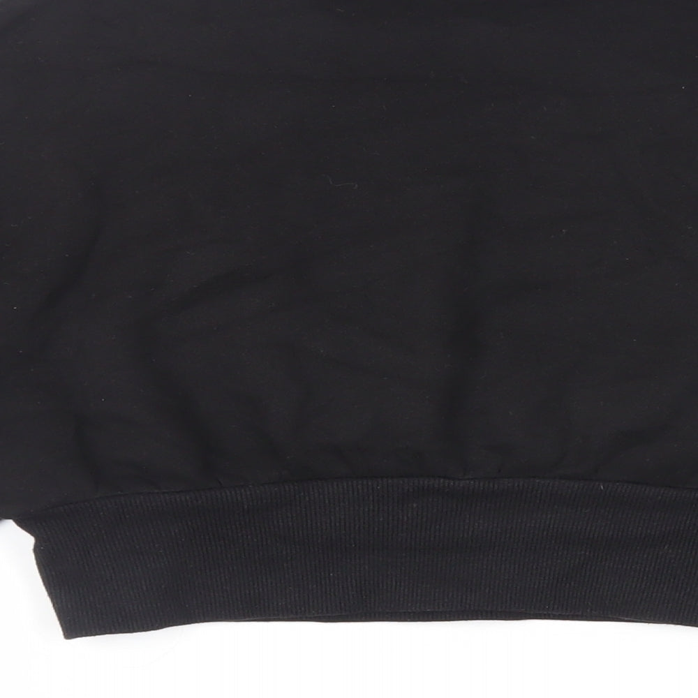 Divided by H&M Womens Black Cotton Pullover Sweatshirt Size S Pullover - Cropped