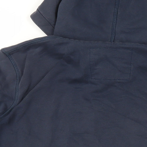 H&M Mens Blue Cotton Full Zip Hoodie Size M - Pockets