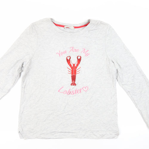 Oasis Womens Grey Viscose Pullover Sweatshirt Size M Pullover - Friends Lobster