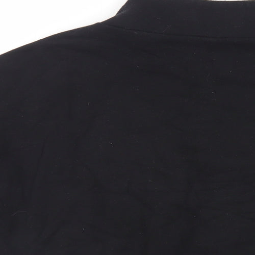 Divided by H&M Womens Black Cotton Pullover Sweatshirt Size M Zip - NYC Bronx