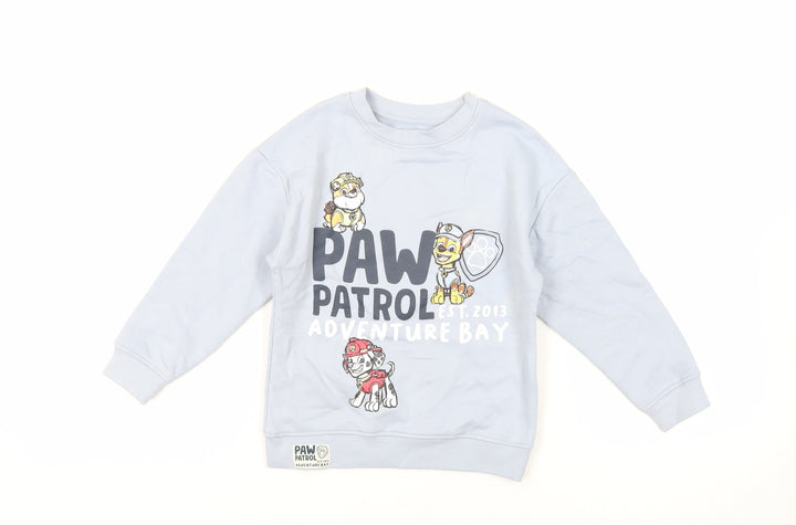 Marks and Spencer Girls Blue Cotton Pullover Sweatshirt Size 5-6 Years Pullover - Paw Patrol