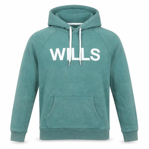 Jack Wills Mens Green Cotton Pullover Hoodie Size XS - Logo Pockets