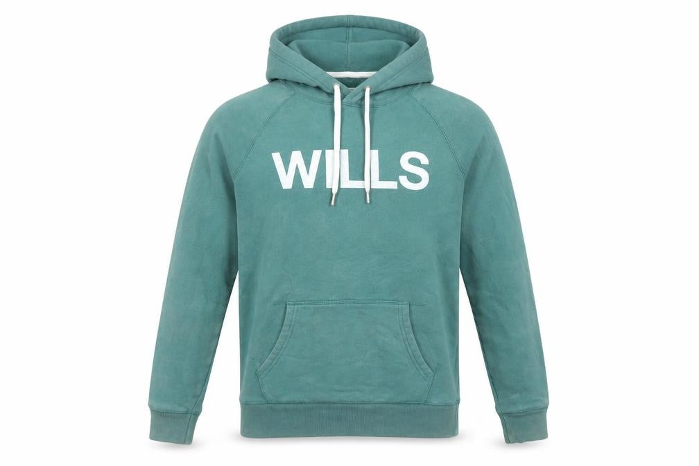 Jack Wills Mens Green Cotton Pullover Hoodie Size XS - Logo Pockets