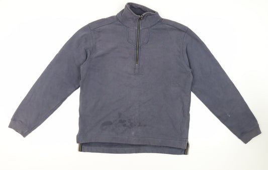 White Stuff Mens Blue Cotton Pullover Sweatshirt Size S