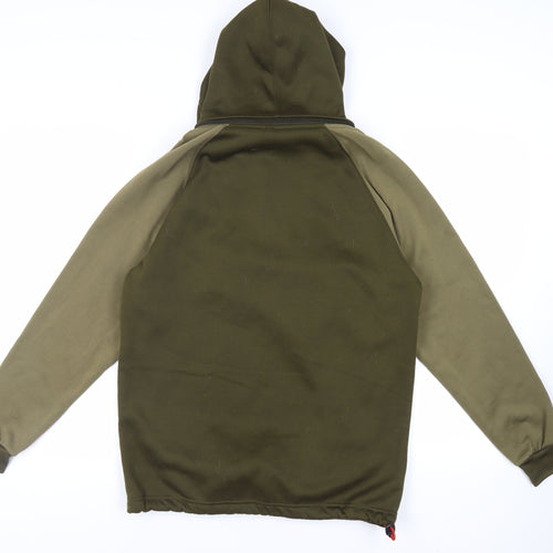 Trakker Mens Green Polyester Pullover Hoodie Size M - Logo