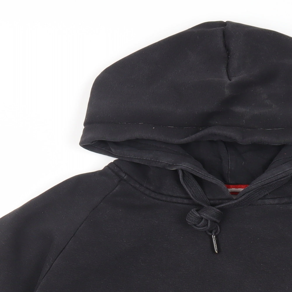 Trakker Mens Black Cotton Pullover Hoodie Size M - Logo Pockets