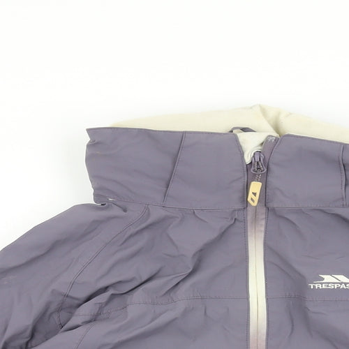 Trespass Womens Purple Rain Coat Coat Size L Zip