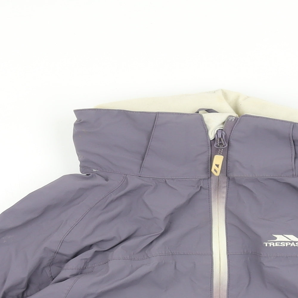 Trespass Womens Purple Rain Coat Coat Size L Zip