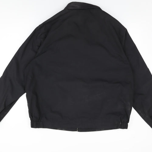 Kangol Mens Black Bomber Jacket Coat Size XL Zip