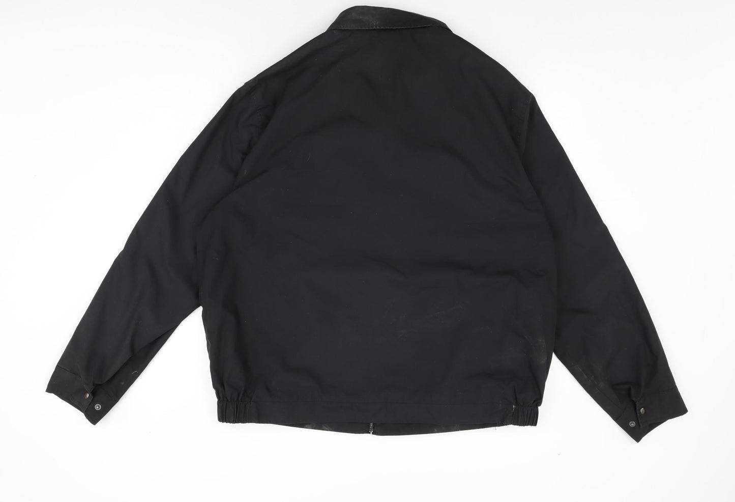 Kangol Mens Black Bomber Jacket Coat Size XL Zip