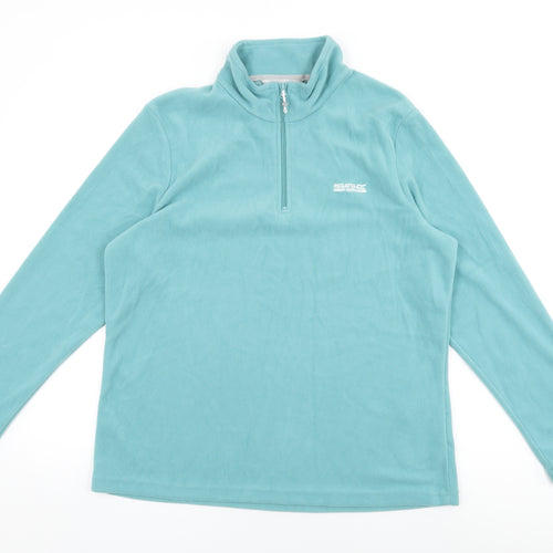 Regatta Womens Blue Polyester Pullover Sweatshirt Size 16 Zip