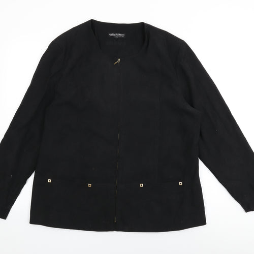 Joella Di Marco Womens Black Jacket Size 2XL Zip