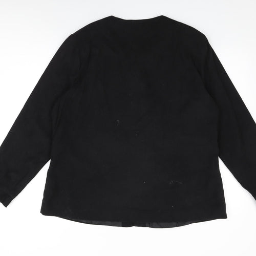 Joella Di Marco Womens Black Jacket Size 2XL Zip