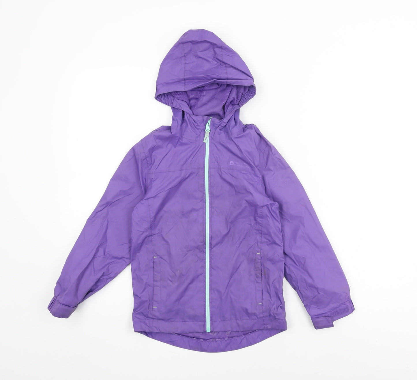 Mountain Warehouse Girls Purple Rain Coat Coat Size 7-8 Years Zip