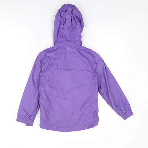 Mountain Warehouse Girls Purple Rain Coat Coat Size 7-8 Years Zip