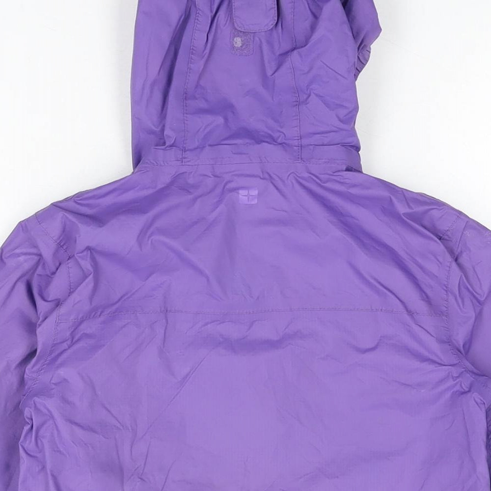 Mountain Warehouse Girls Purple Rain Coat Coat Size 7-8 Years Zip