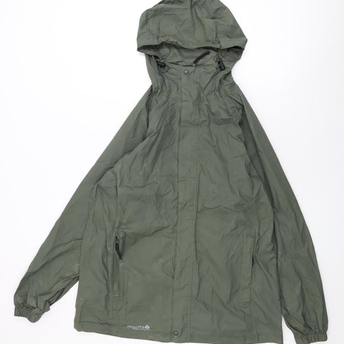 Regatta Mens Green Rain Coat Coat Size M Zip