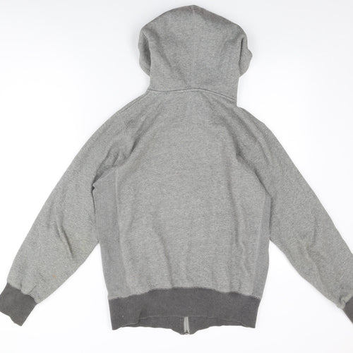 Nike Mens Grey Cotton Full Zip Hoodie Size S