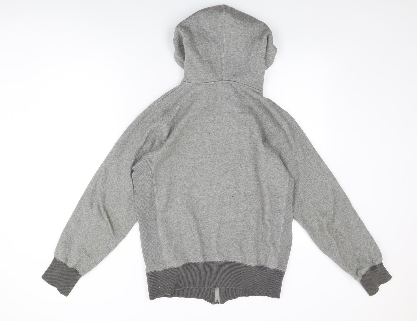 Nike Mens Grey Cotton Full Zip Hoodie Size S