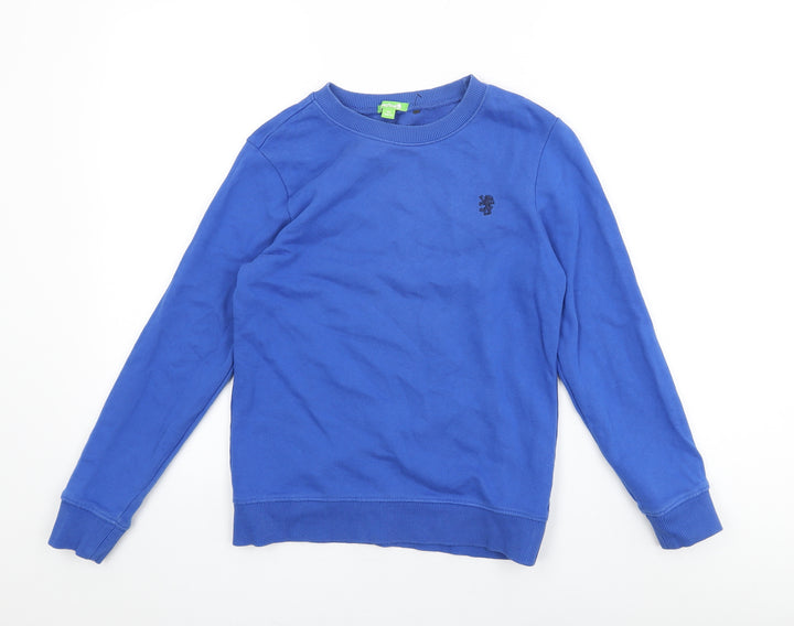 Bossini Boys Blue Cotton Pullover Sweatshirt Size 11-12 Years Pullover