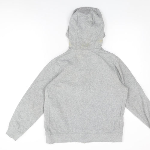 Nike Womens Grey Cotton Full Zip Hoodie Size XL Zip
