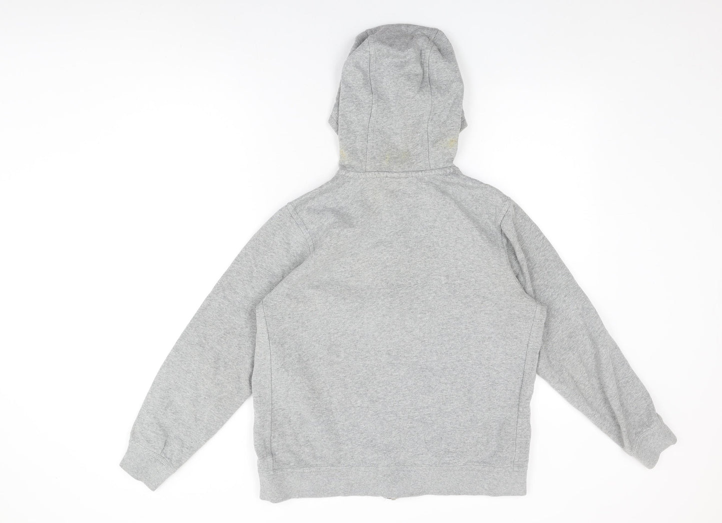 Nike Womens Grey Cotton Full Zip Hoodie Size XL Zip