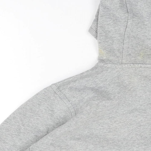 Nike Womens Grey Cotton Full Zip Hoodie Size XL Zip