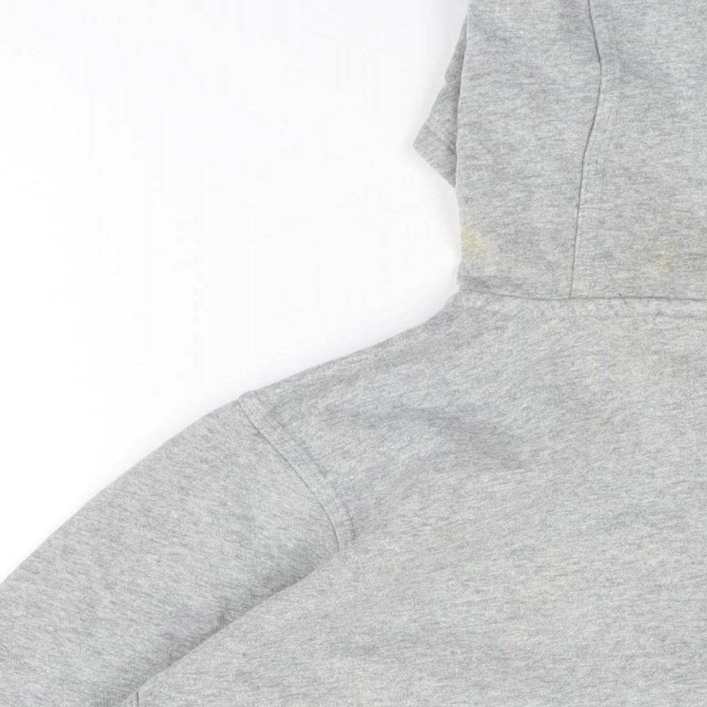Nike Womens Grey Cotton Full Zip Hoodie Size XL Zip
