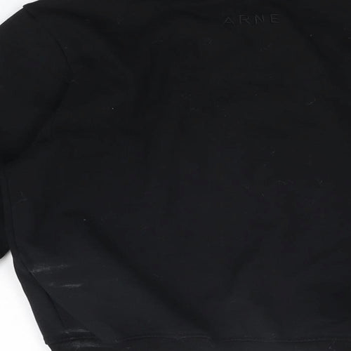 ARNE Womens Black Cotton Pullover Sweatshirt Size 8 Pullover