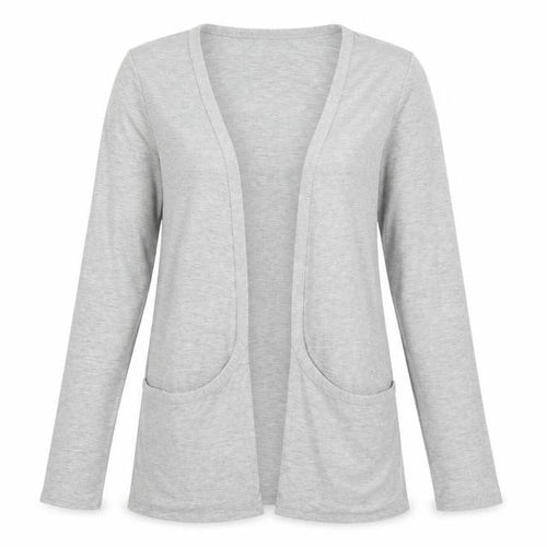 New Look Womens Grey V-Neck Viscose Cardigan Jumper Size 12