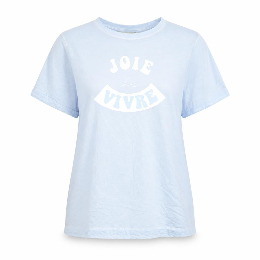 Oasis Womens Blue Cotton Basic T-Shirt Size L Round Neck - Joie De Vivre