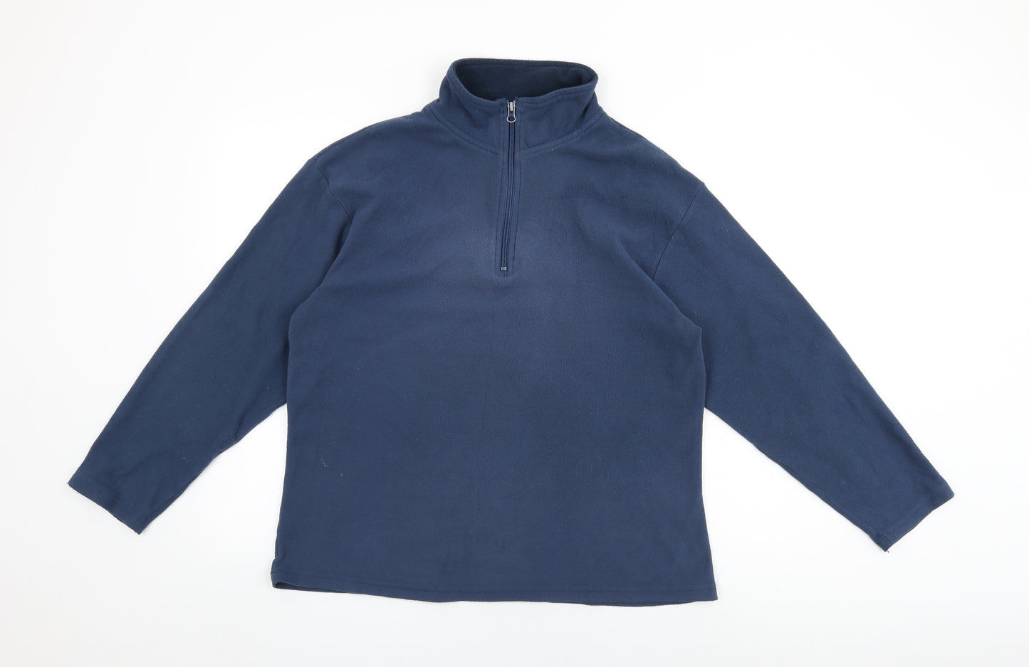 Avenue Womens Blue Polyester Pullover Sweatshirt Size M Zip