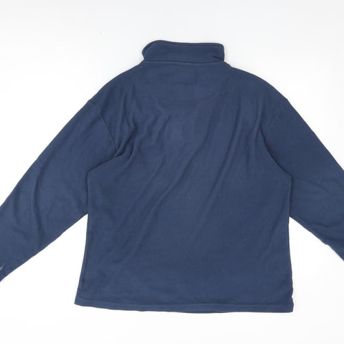Avenue Womens Blue Polyester Pullover Sweatshirt Size M Zip