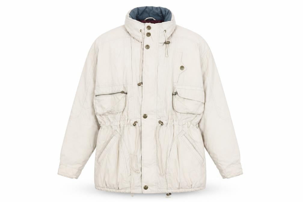Casual Club Mens Beige Overcoat Coat Size L Zip