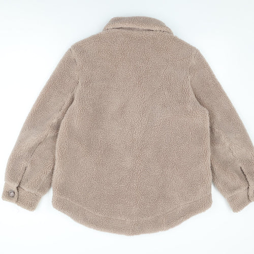 H&M Womens Beige Jacket Coat Size 8 Button