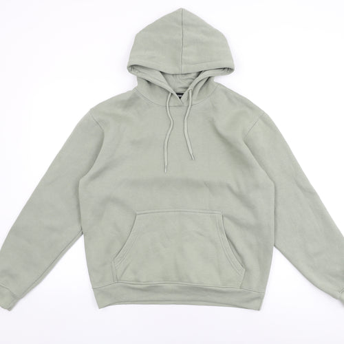 PRETTYLITTLETHING Womens Green Cotton Pullover Hoodie Size S Pullover