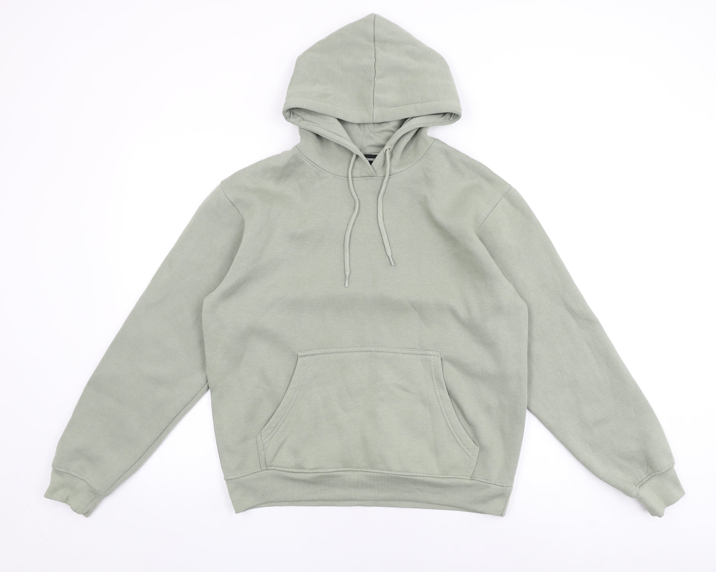 PRETTYLITTLETHING Womens Green Cotton Pullover Hoodie Size S Pullover