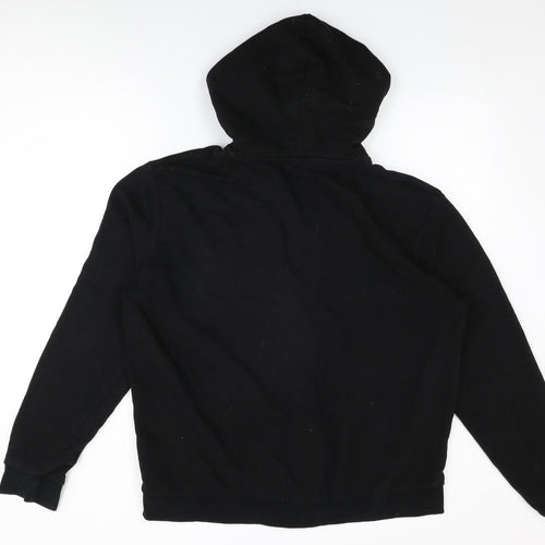 H&M Mens Black Cotton Full Zip Hoodie Size XL