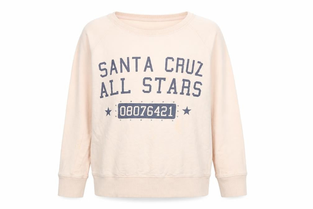 Santa Cruz Womens Pink Cotton Pullover Sweatshirt Size 14 Pullover - Santa Cruz Allstars