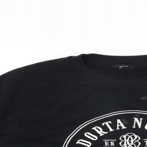 NEXT Womens Black Cotton Pullover Sweatshirt Size L Pullover - Milan