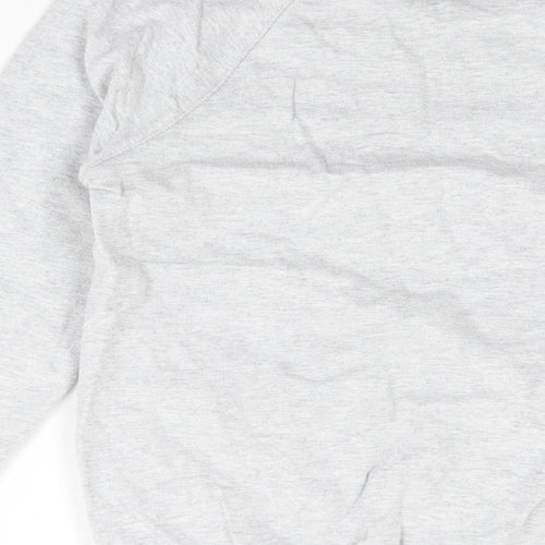 NEXT Girls Grey Cotton Pullover Sweatshirt Size 9 Years Pullover - Floral Print, Sequin