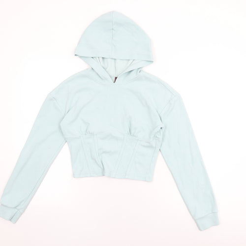 By Swan Womens Blue Cotton Pullover Hoodie Size S Pullover
