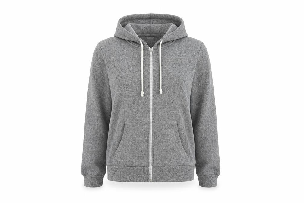 H&M Womens Grey Cotton Full Zip Hoodie Size M Zip