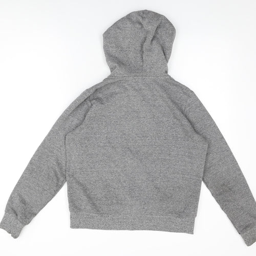 H&M Womens Grey Cotton Full Zip Hoodie Size M Zip