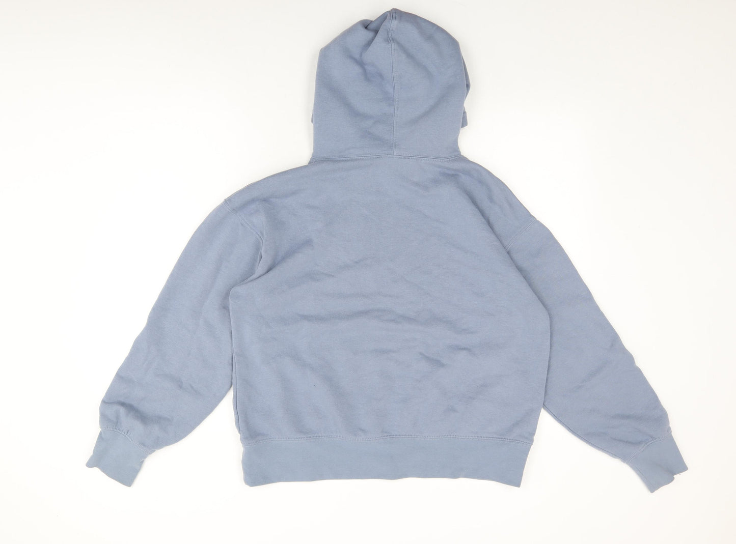 Zara Womens Blue Cotton Pullover Hoodie Size S Pullover